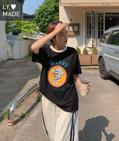 ラブスカルナ塩配色半そでTシャツ