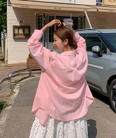 オンダーラベルサマー長袖シャツ