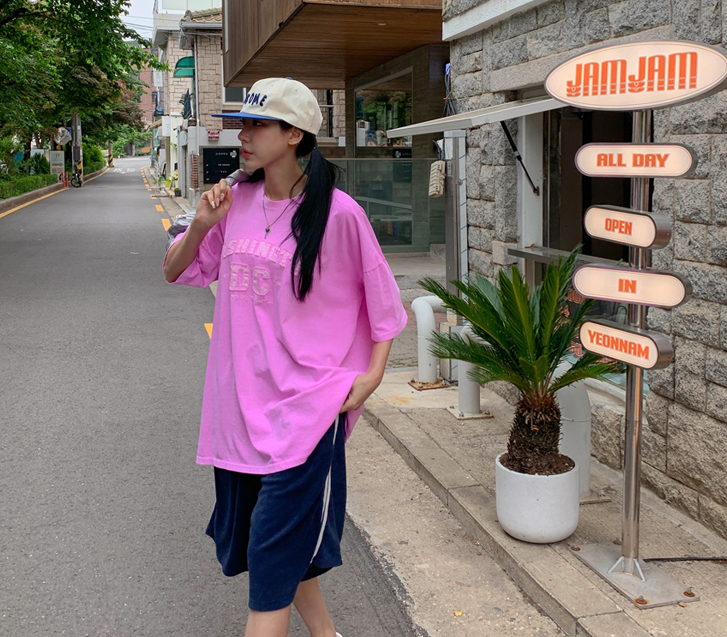 ワシントンパッチピグメント半そでロングTシャツ