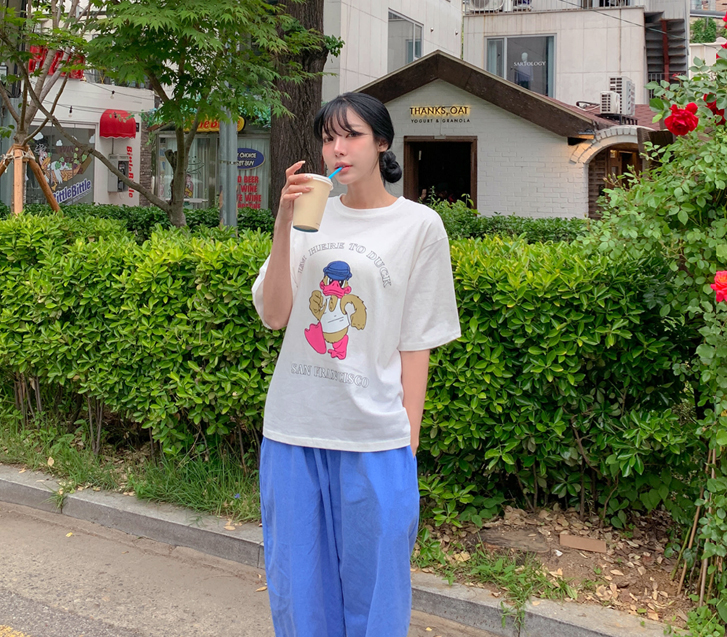 アヒルナ塩半そでティーシャツ