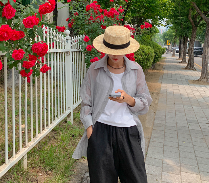クルーズテンセル しわサマー 長袖シャツ シャツ