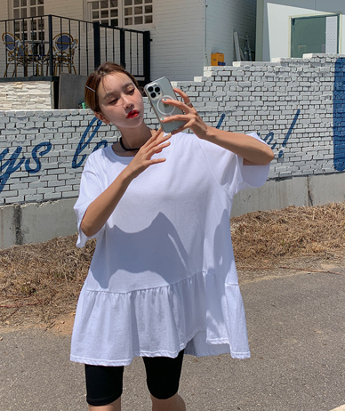 エラフリル半そでロングTシャツ