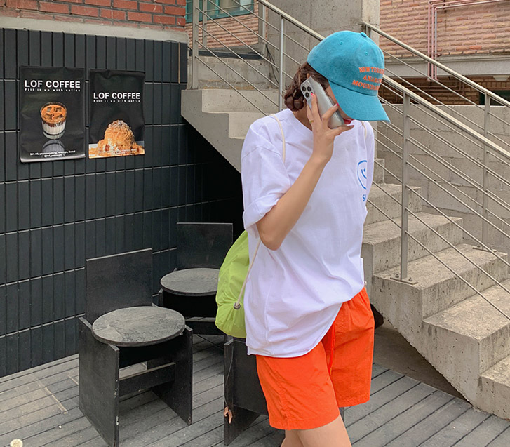 バスラックカラーハーフパン
