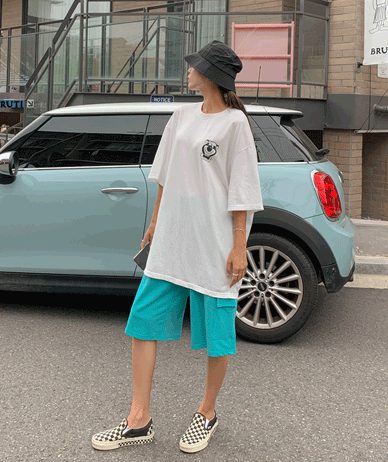 [男女共用]ヨギベアナ塩ピグメント半そでロングTシャツ