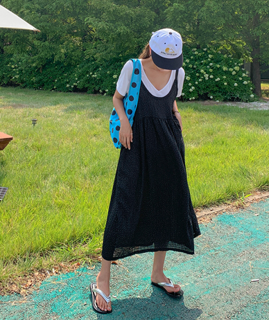 ビエリンクルトットビスティエロングワンピース