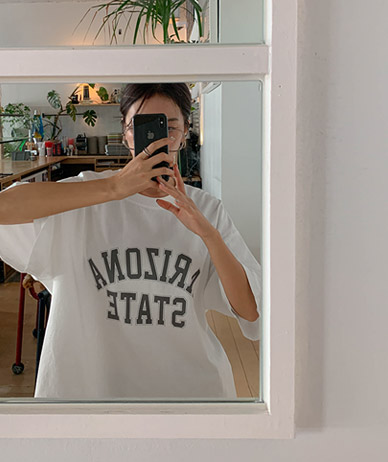 アリゾナナ染めオーバーフィット半そでTシャツ