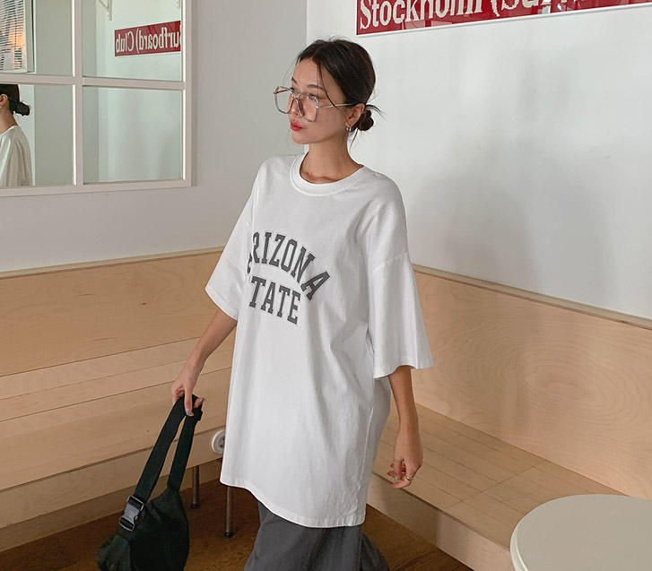 アリゾナナ染めオーバーフィット半そでTシャツ