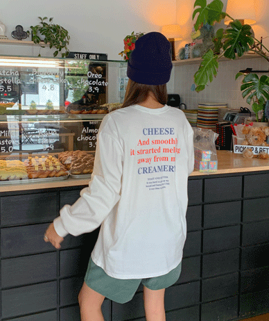 チーズナ塩長袖ロングTシャツ