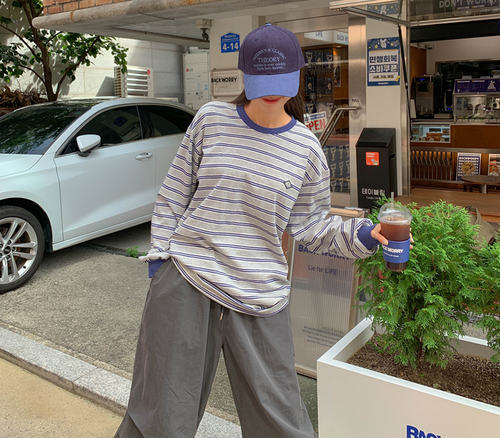 メイプル配色 ダンガラパッチ 長袖ティーシャツ