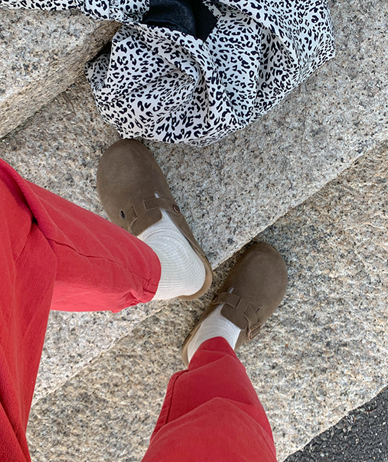 リアルカーフスキンバックルシューズ