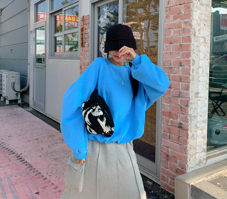 [男女共用]GM起毛ピグメントトレーナー