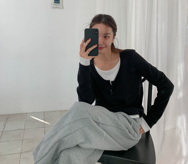 リバーアウターレイヤード長袖ティーシャツ