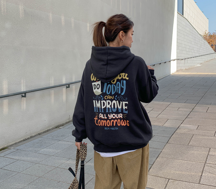 [男女共用]トゥモローナ塩起毛フードティーシャツ