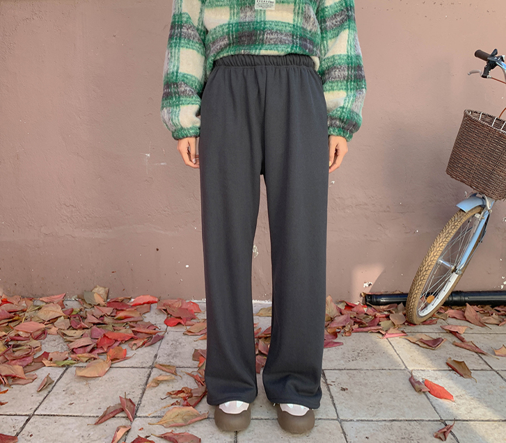 ロハティスパンバンディングフリースワイドパンツ