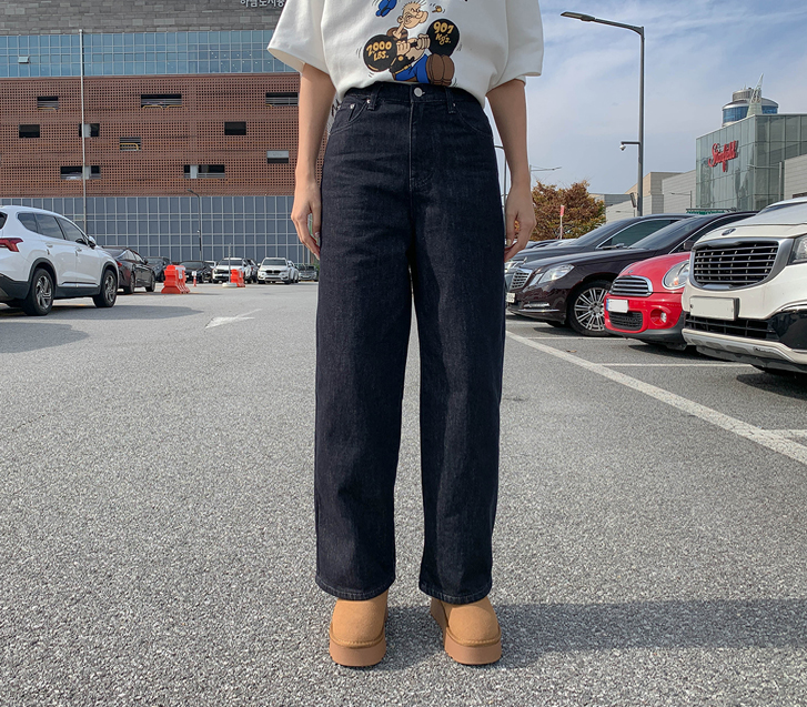 ファインノンフェード起毛バンディングワイドパンツ(ショット/ロングver)