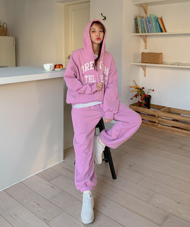 オレゴンヤンギモフードジップアップジョガートレーニングセット