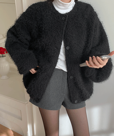 ロア雪花 松葉 ラウンドネックジャケット