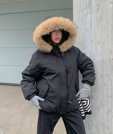 水戸トッポッキラクンパーフードフィールドジャケットジャンパ