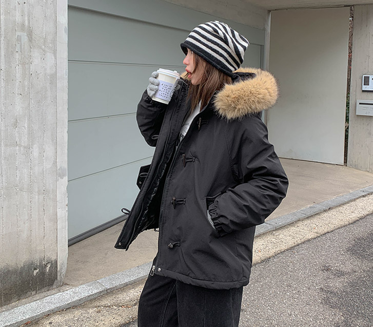 水戸トッポッキラクンパーフードフィールドジャケットジャンパ