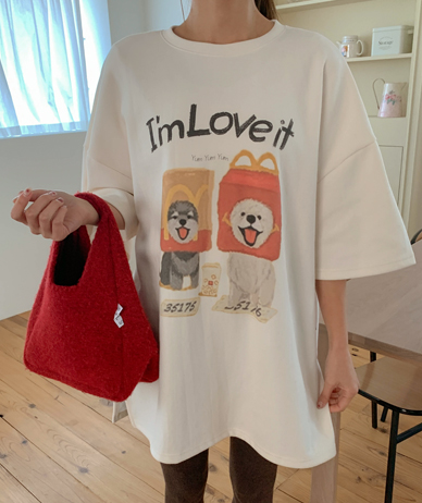 ラブイットナソムトイム半そでロングTシャツ