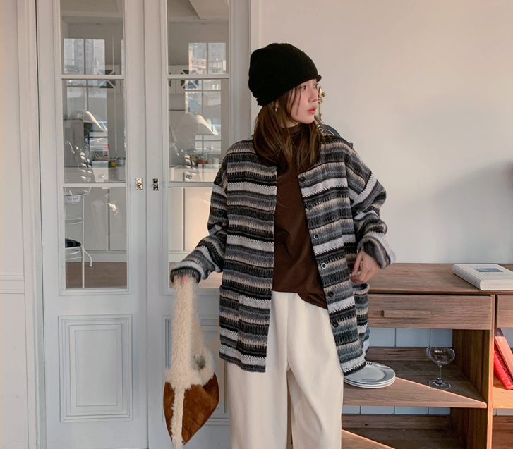 [男女共用]モノパタンニットカーディガン