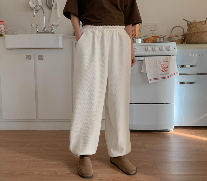 ミューズパッチコーデュロイユンギモバンディングジョガーパンツ