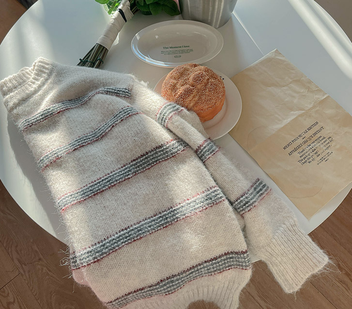 ホシ ダンガラ オーバーフィット ウールニット