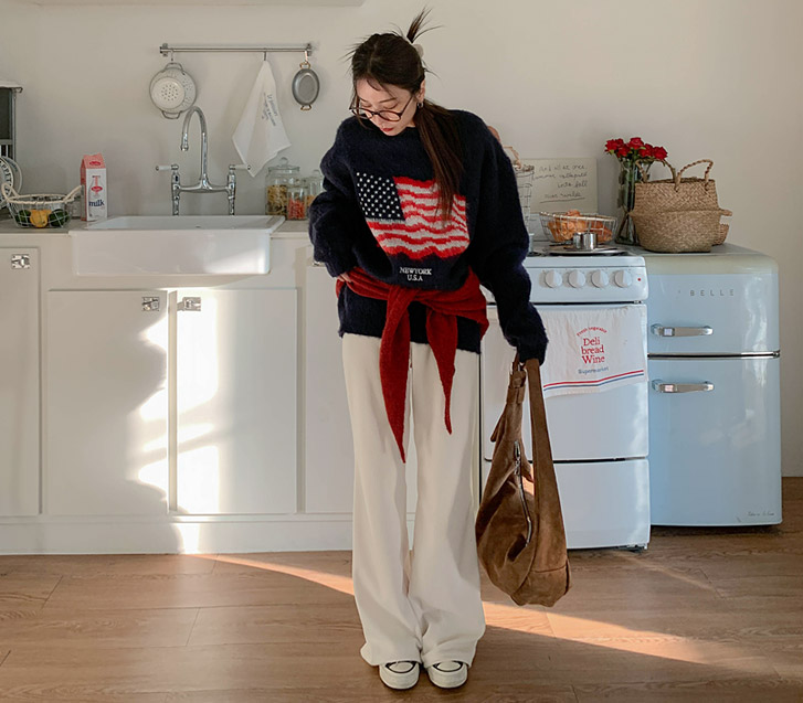 ソートヤンギモゴルジブーツカットバンディングパンツ