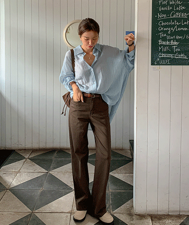 ロックスコットンバンディングワイドパンツ