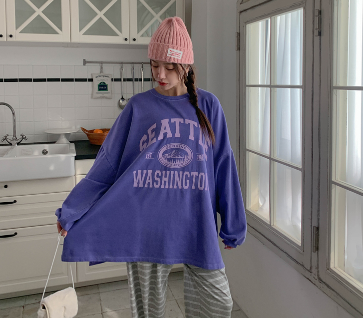 【男女共用】シアトル・ナフィルピグメント長袖ロングTシャツ