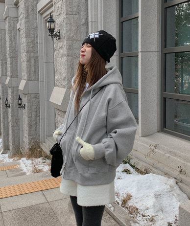 イージー起毛 ツウェー フードジップアップ