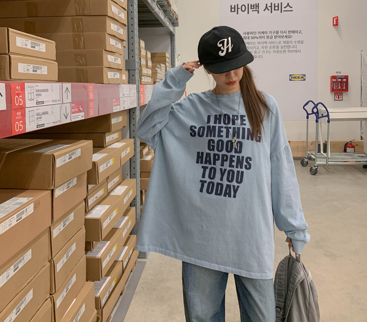 スチールナ塩ピグメント長袖ロングTシャツ