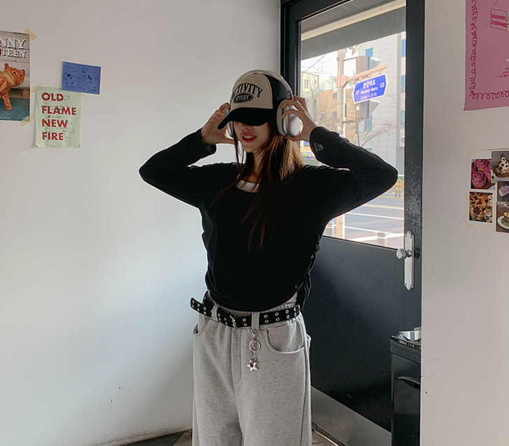 コージーシャーリングデュアル長袖Tシャツ