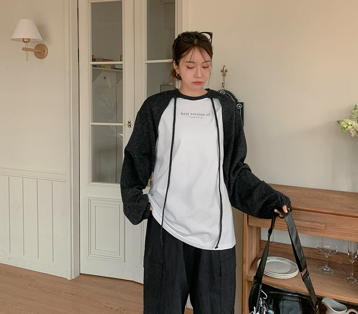 ベストボレロパッド レイヤード 長袖Tシャツ