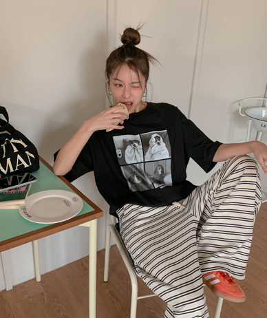 ビーグル子犬 ナソム半そで ロングTシャツ