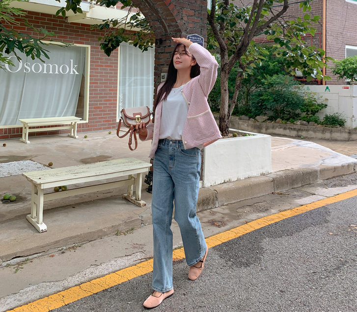 エスロストレートデニムバンディングパンツ