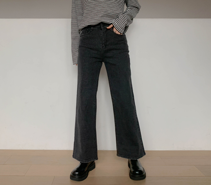 オロデニムバンディングブーツカットパンツ