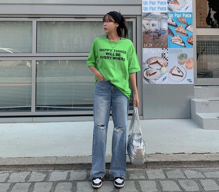 エバーキッズデニムバンディングワイドパンツ(ショット/基本/ロングver)