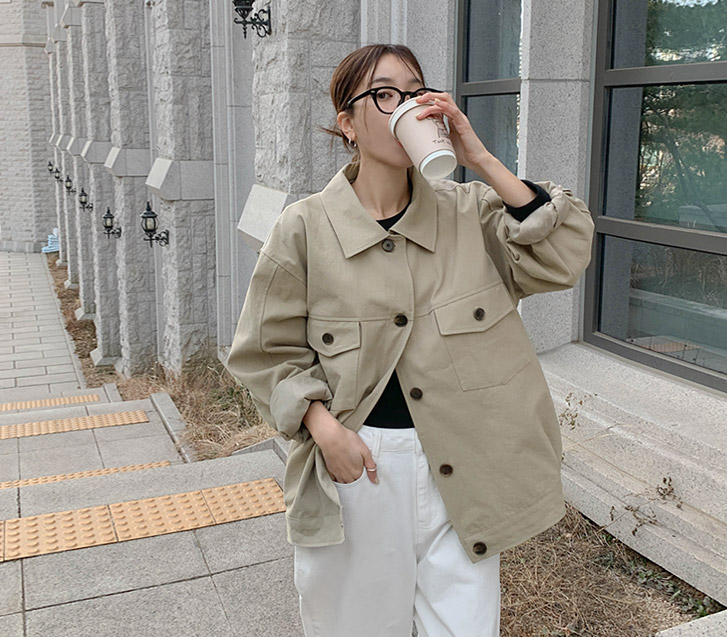 カバンコットンパッチポケットジャケット