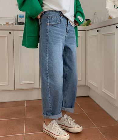 モトデニムバンディング排気パンツ