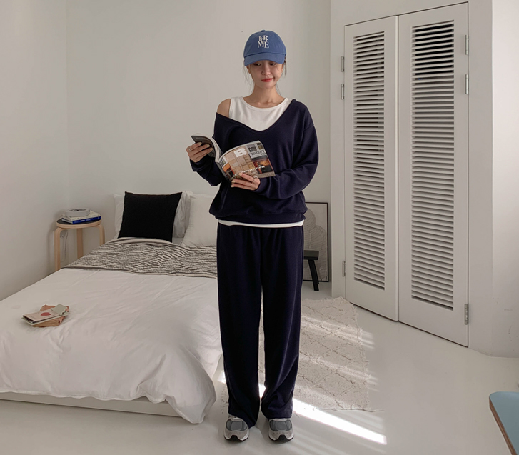 プリング袖なしトレーナーパンツトレーニングセット