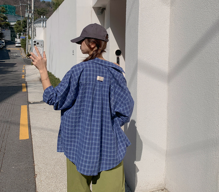 ピュアラベル シアサーカー チェックシャツ シャツ