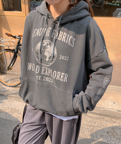 [男女共用]ワールドナギルピグメントフードティーシャツ