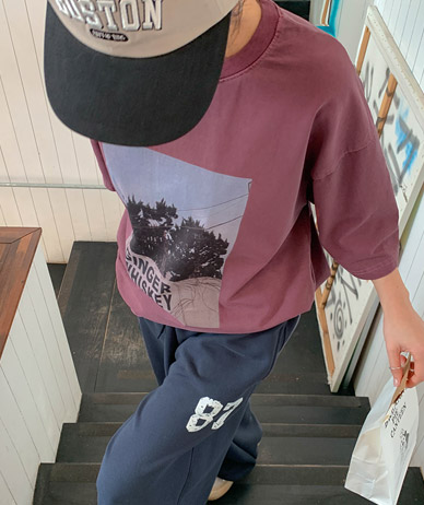 [男女共用]ジンジャーナ塩ピグメント半そでTシャツ