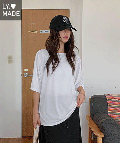 デイレットボートネック半そでティーシャツ