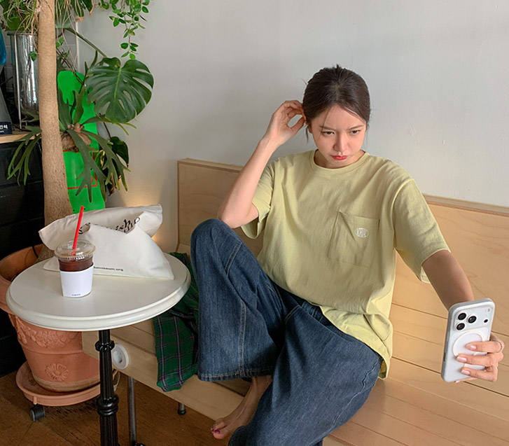 ノーマルナ塩ポケット半そでTシャツ