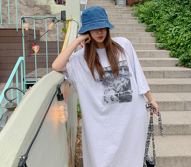 マーケットナ塩トイム半そでロングワンピース