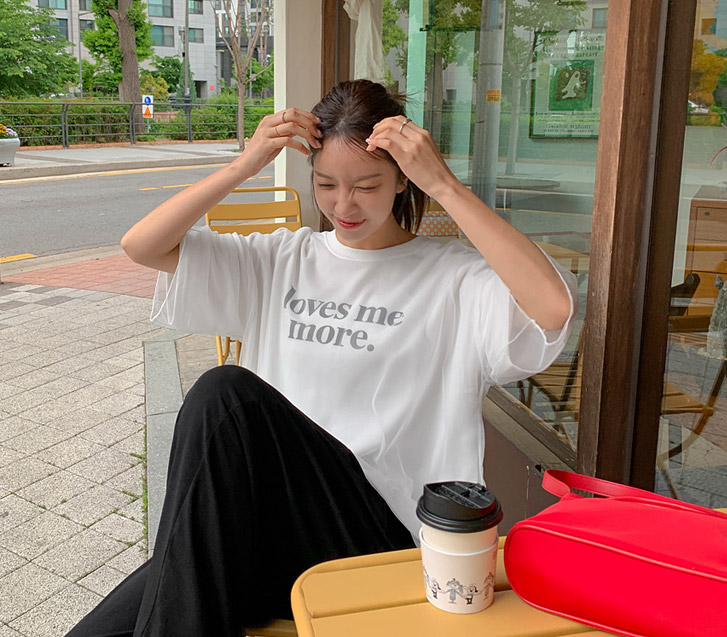 LOVE ME シーツルーマッシュ レイヤード 半そでTシャツ