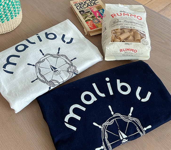 malibu 汚染 配色 半そでTシャツ