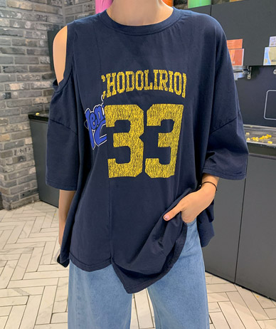 ヴェロー33 ナソルショルダートイム アンバル 半そで ロングTシャツ